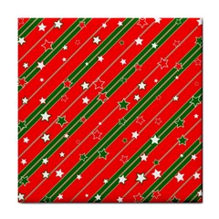 Christmas Paper Star Texture Tile Coaster by Ndabl3x