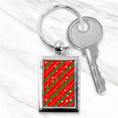 Christmas Paper Star Texture Key Chain (rectangle) by Ndabl3x