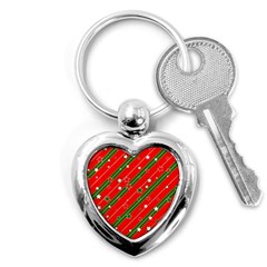 Christmas Paper Star Texture Key Chain (heart) by Ndabl3x