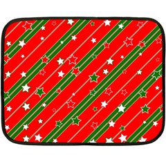 Christmas Paper Star Texture Two Sides Fleece Blanket (mini) by Ndabl3x