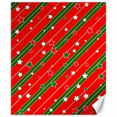 Christmas Paper Star Texture Canvas 8  X 10  by Ndabl3x