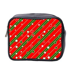 Christmas Paper Star Texture Mini Toiletries Bag (two Sides) by Ndabl3x