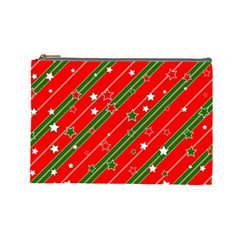 Christmas Paper Star Texture Cosmetic Bag (large)