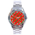 Christmas Paper Star Texture Stainless Steel Analogue Watch Front