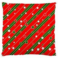 Christmas Paper Star Texture Large Cushion Case (one Side) by Ndabl3x