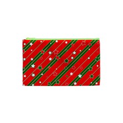 Christmas Paper Star Texture Cosmetic Bag (xs)