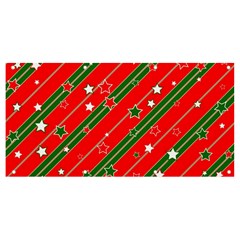 Christmas Paper Star Texture Banner And Sign 8  X 4  by Ndabl3x