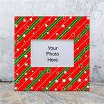 Christmas Paper Star Texture White Box Photo Frame 4  x 6  Front