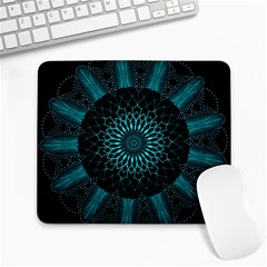 Ornament District Turquoise Large Mousepad by Ndabl3x