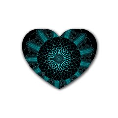 Ornament District Turquoise Rubber Heart Coaster (4 Pack) by Ndabl3x