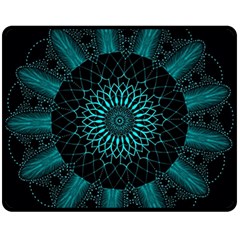 Ornament District Turquoise Fleece Blanket (medium) by Ndabl3x