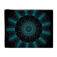 Ornament District Turquoise Cosmetic Bag (xl) by Ndabl3x