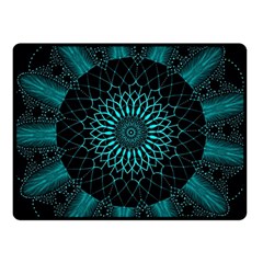 Ornament District Turquoise Fleece Blanket (small)