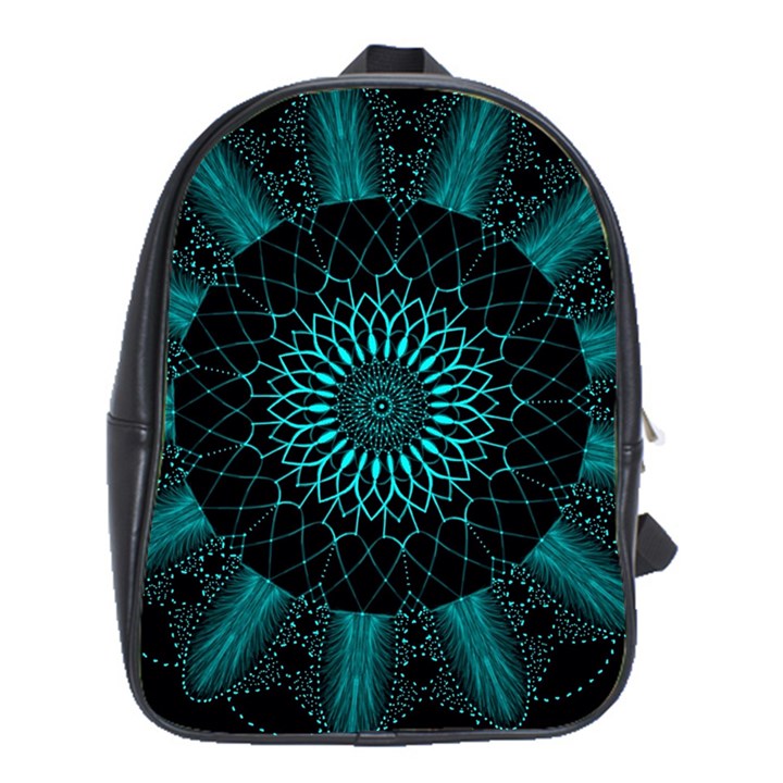 Ornament District Turquoise School Bag (XL)