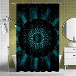 Ornament District Turquoise Shower Curtain 48  x 72  (Small)  Curtain(48  X 72 )