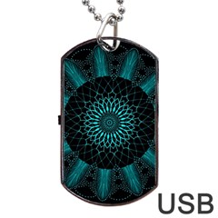 Ornament District Turquoise Dog Tag Usb Flash (one Side) by Ndabl3x