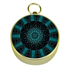 Ornament District Turquoise Gold Compasses by Ndabl3x