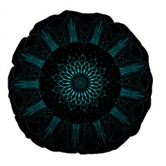 Ornament District Turquoise Large 18  Premium Flano Round Cushions