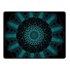 Ornament District Turquoise Two Sides Fleece Blanket (small) by Ndabl3x