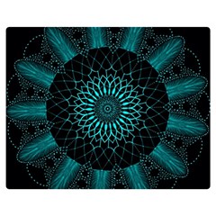 Ornament District Turquoise Two Sides Premium Plush Fleece Blanket (medium) by Ndabl3x