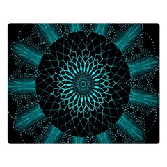 Ornament District Turquoise Two Sides Premium Plush Fleece Blanket (large) by Ndabl3x