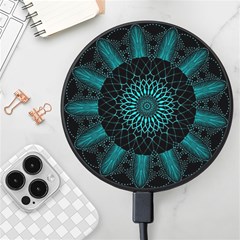 Ornament District Turquoise Wireless Fast Charger(black) by Ndabl3x