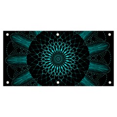 Ornament District Turquoise Banner And Sign 6  X 3  by Ndabl3x