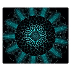 Ornament District Turquoise Premium Plush Fleece Blanket (small) by Ndabl3x