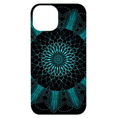 Ornament District Turquoise Iphone 14 Black Uv Print Case by Ndabl3x