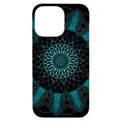 Ornament District Turquoise Iphone 14 Pro Max Black Uv Print Case by Ndabl3x