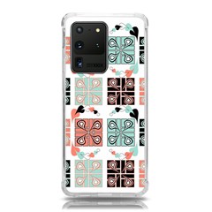 Mint Black Coral Heart Paisley Samsung Galaxy S20 Ultra 6 9 Inch Tpu Uv Case by Ndabl3x