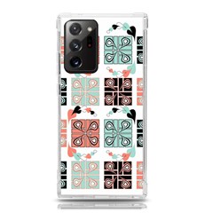 Mint Black Coral Heart Paisley Samsung Galaxy Note 20 Ultra Tpu Uv Case by Ndabl3x