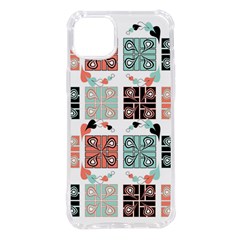 Mint Black Coral Heart Paisley Iphone 14 Plus Tpu Uv Print Case by Ndabl3x