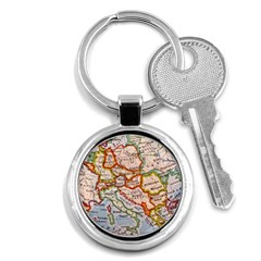 Map Europe Globe Countries States Key Chain (round) by Ndabl3x