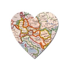 Map Europe Globe Countries States Heart Magnet