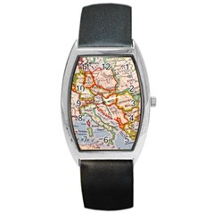 Map Europe Globe Countries States Barrel Style Metal Watch by Ndabl3x