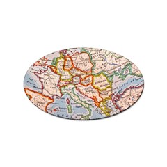 Map Europe Globe Countries States Sticker (oval) by Ndabl3x