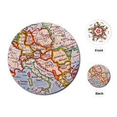 Map Europe Globe Countries States Playing Cards Single Design (round) by Ndabl3x