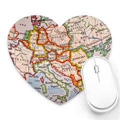 Map Europe Globe Countries States Heart Mousepad by Ndabl3x