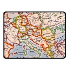 Map Europe Globe Countries States Fleece Blanket (small) by Ndabl3x