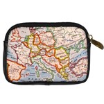 Map Europe Globe Countries States Digital Camera Leather Case Back