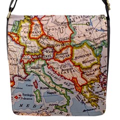 Map Europe Globe Countries States Flap Closure Messenger Bag (S)