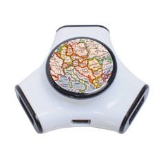 Map Europe Globe Countries States 3-port Usb Hub