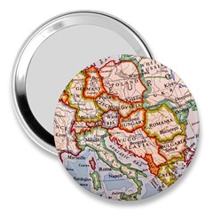 Map Europe Globe Countries States 3  Handbag Mirrors by Ndabl3x