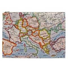 Map Europe Globe Countries States Cosmetic Bag (xxl) by Ndabl3x