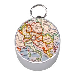 Map Europe Globe Countries States Mini Silver Compasses by Ndabl3x