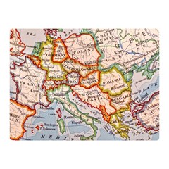 Map Europe Globe Countries States Two Sides Premium Plush Fleece Blanket (mini) by Ndabl3x