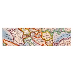 Map Europe Globe Countries States Oblong Satin Scarf (16  X 60 ) by Ndabl3x