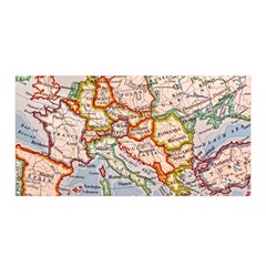 Map Europe Globe Countries States Satin Wrap 35  X 70  by Ndabl3x