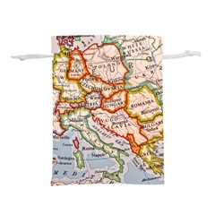 Map Europe Globe Countries States Lightweight Drawstring Pouch (L)